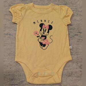 GAP Yellow Minnie Mouse Baby Bodysuit